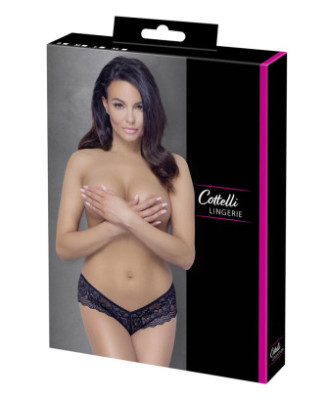 String en dentelle florale noire 